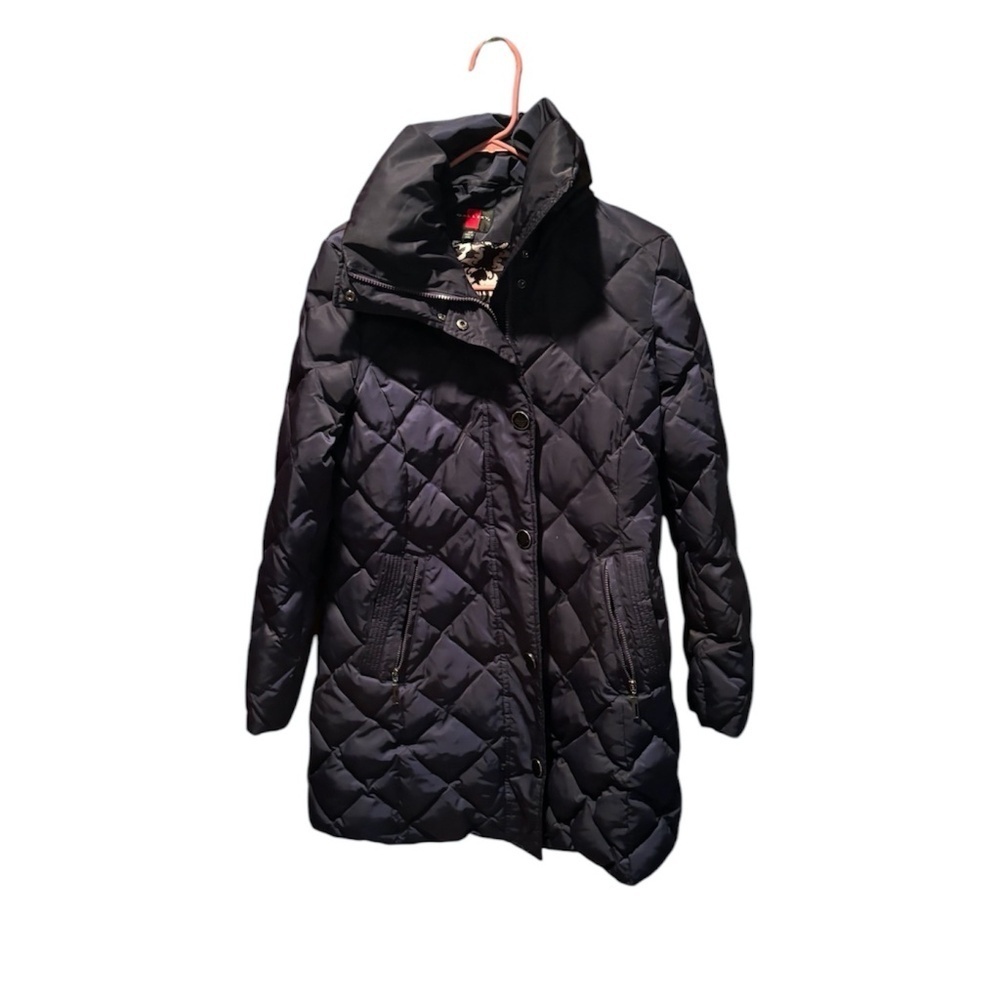 Gallery Women's Down Filled Puffer Coat in Navy XS